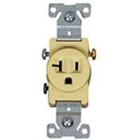 Cooper wiring single receptacle outlet, almond 1877A