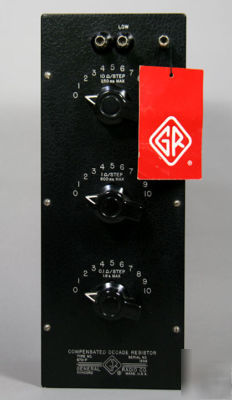 General radio type 670-f compensated decade resistor