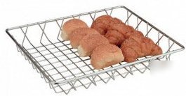 Large chrome bread / food / buffet display basket 