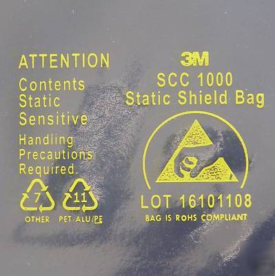 New 25 3M scc 1000 anti-static shield bag 10