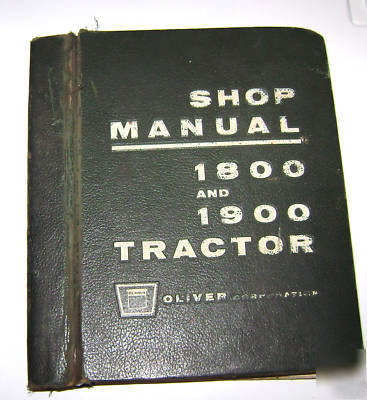 Oliver dealers 1800 1900 tractor service shop manual