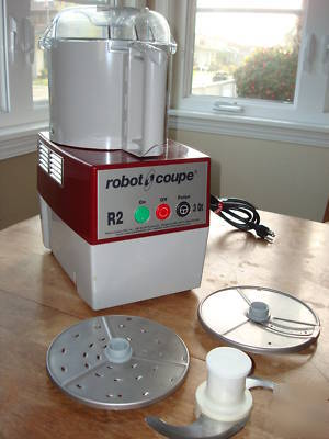 Robot coupe R2N commercial food processor with 3 blades