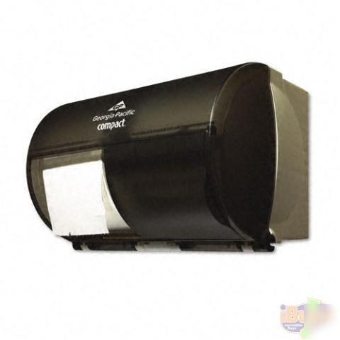 8/cs compact side-by-side toilet paper dispenser 56784~