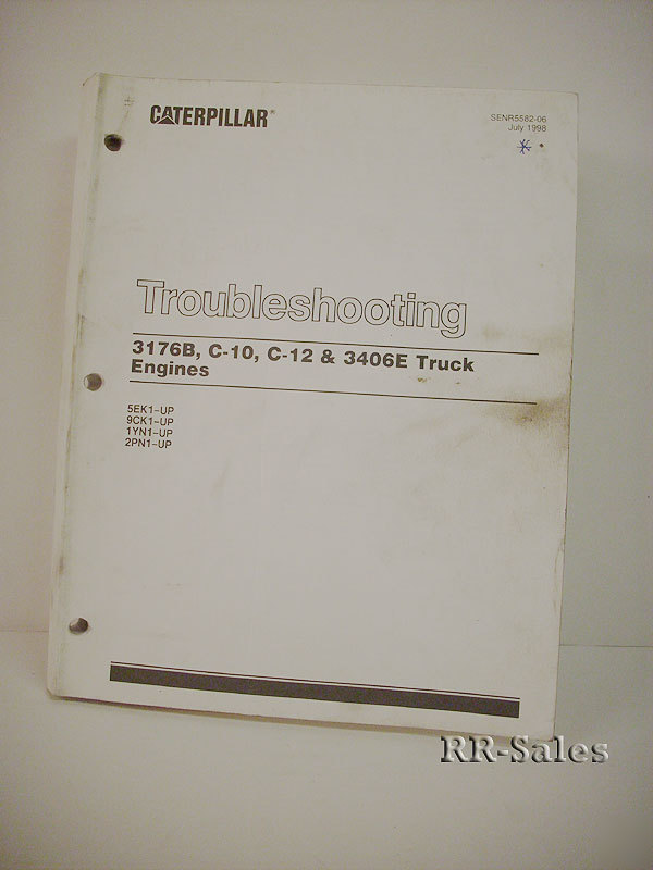 Caterpillar 3406E C10 C12 3176B troubleshooting manual