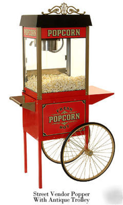 Commercial popcorn maker machine popper with cart 8 oz