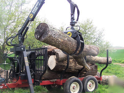 Log trailer with grapple loader--pull behind your truck