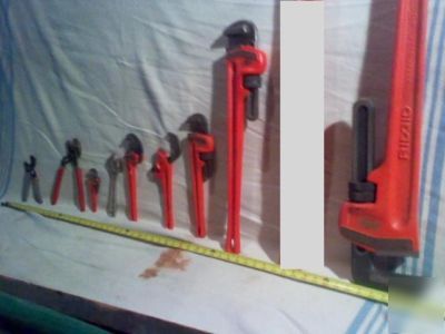 Ridgid pipe wrenches-9 piece set