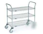 Utility cart - three wire shelves