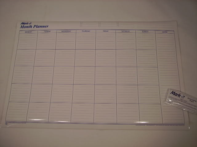 Collins robust large laminated month wall planner