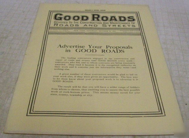 Good roads 1915 construction magazine vol.48, no.18