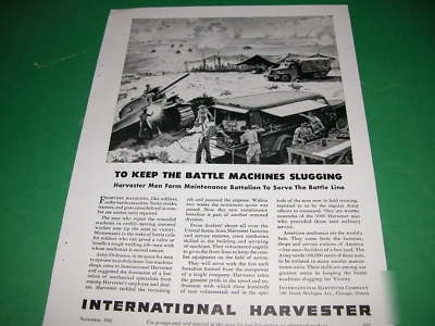 1942 international tank tractor WW2 ad truck locomotive