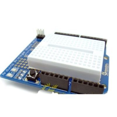Arduino shield multi-use board with mini breadboard