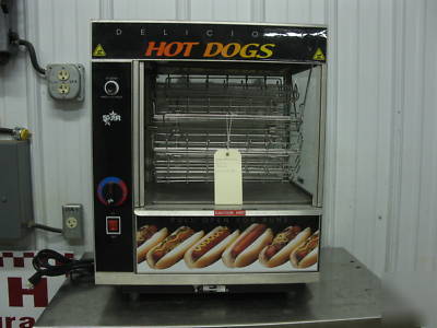 Star 175CBA hot dog cooker broiler wheel w/ bun warmer