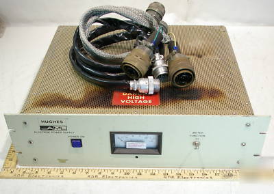  hughes ku microwave klystron power supply w/ cables