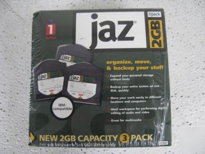 New 3 pack iomega jaz 2GB discs 10597 pc formatted