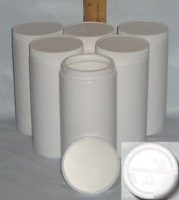 New (50) 19-20 oz hdpe plastic jars screw-on lined lids 