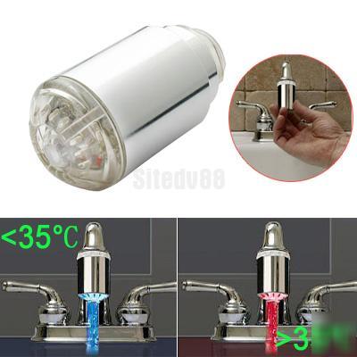 Color-changing led faucet cold/hot water sensitive tap