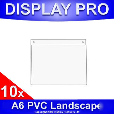 10 x A6 landscape pvc wall poster displays price signs