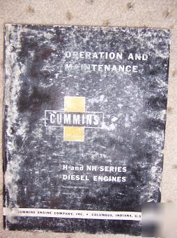 1960 cummins h nh diesel engine manual maintenance w