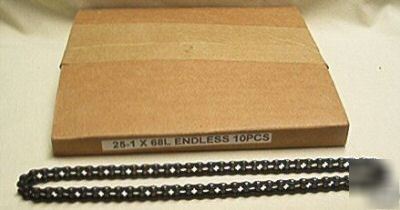#25 ansi roller chain, lot of 100, 42 pitches, endless