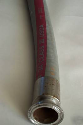 5 ft sanitary hose; wire-reinf. mandrel-wrap. 1.5