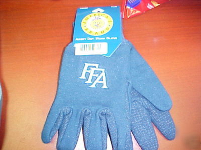 New ffa jersey gloves w dots heavy durable youth size 