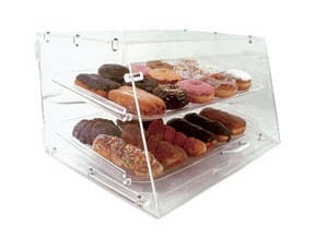 New acrylic pastry donut display 2-trays