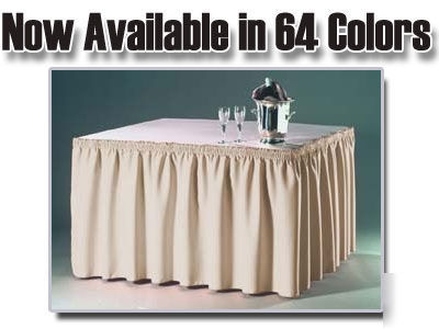 Poly premier 21' table skirt & topper & clips,64 colors