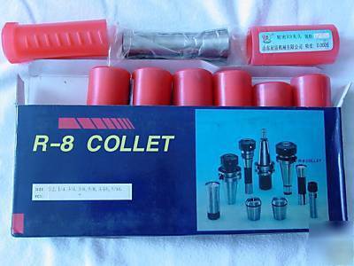 New R8 collets 7 piece collet set for knee mills