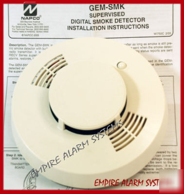 New napco gemini gem-smk wireless smoke detector 