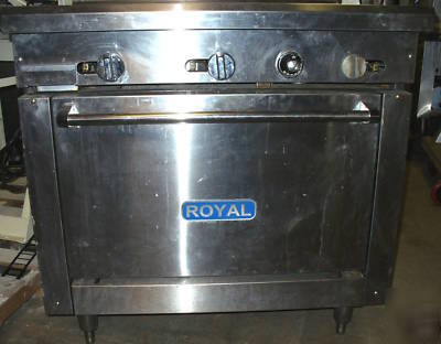 Royal gas griddle/oven combination unit