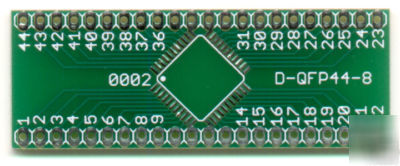 Tqfp / qfp 44 pin 0.8 mm pitch smd to dip adapter