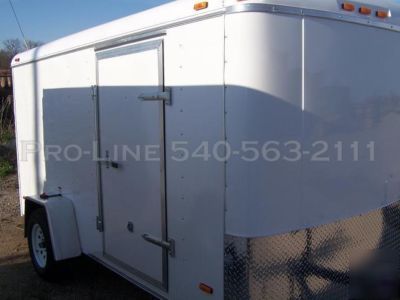 2010 6X12 enclosed motorcycle/cargo trailer ramp door