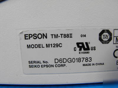 (3) epson tm-T88III M129C pos receipt printers