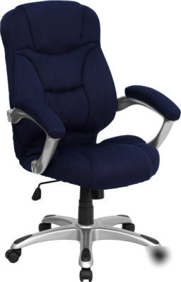 Fabric executive chair hi back desk swivel office seat 
