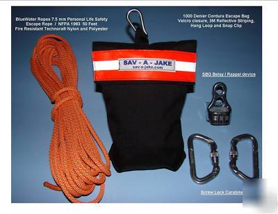 Firefighter nfpa 50 ft. escape/bailout pack sav-a-jake