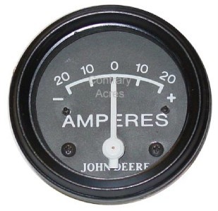 John deere 50 60 70 80 520 530 620 black ammeter gauge