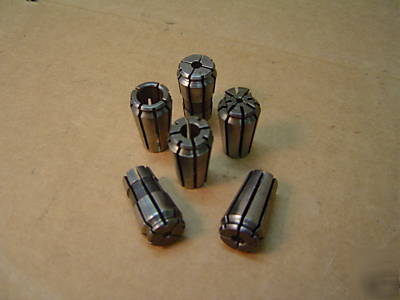 Lot of 6 collets universal acura flex 3/8 ( af ) series