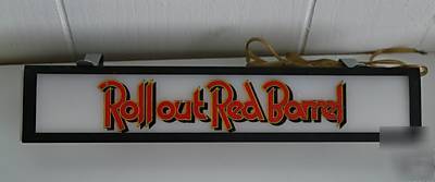 Retro vintage rollout red barrel bar light