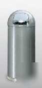 United receptacle silver metallic round top 15GAL