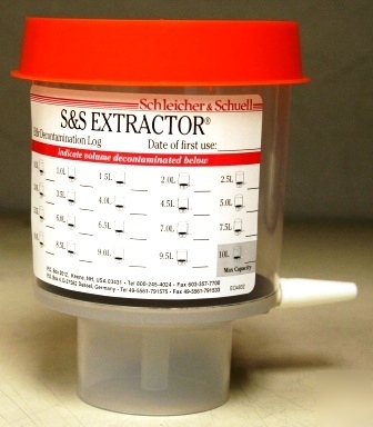 Schleicher & schuell extractor waste reduction system 