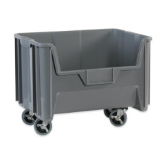 Shoplet select gray mobile giant stackable bins 15 14