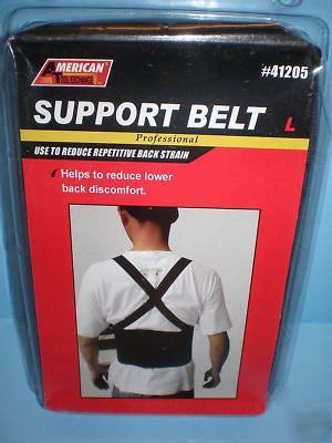 Support belt brace lower back safety lift weight large