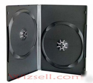 100 double side black dvd cases with clear plasticcover