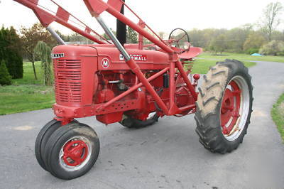 1951 farmall m tractor with bucket loader runs good 
