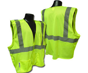 5-point breakaway class ii traffic safety vests, 24/cs