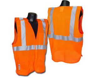 5-point breakaway class ii traffic safety vests, 24/cs