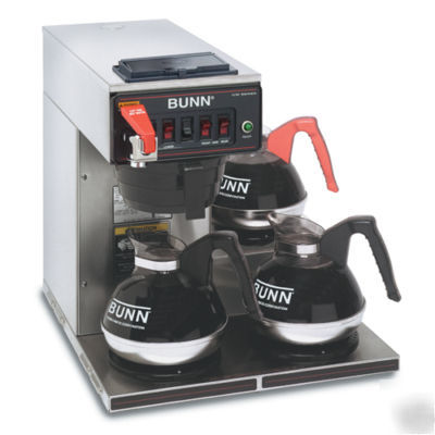 Bunn 12 cup commercial coffee brewer w/ 3 lower warmers