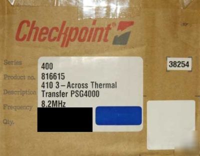 New 410 checkpoint security labels 8.2MHZ 4,000 roll 