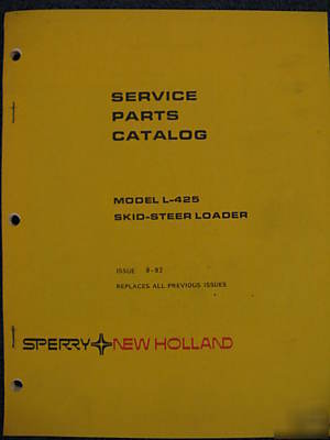New holland l-425 L425 skid steer loader parts manual